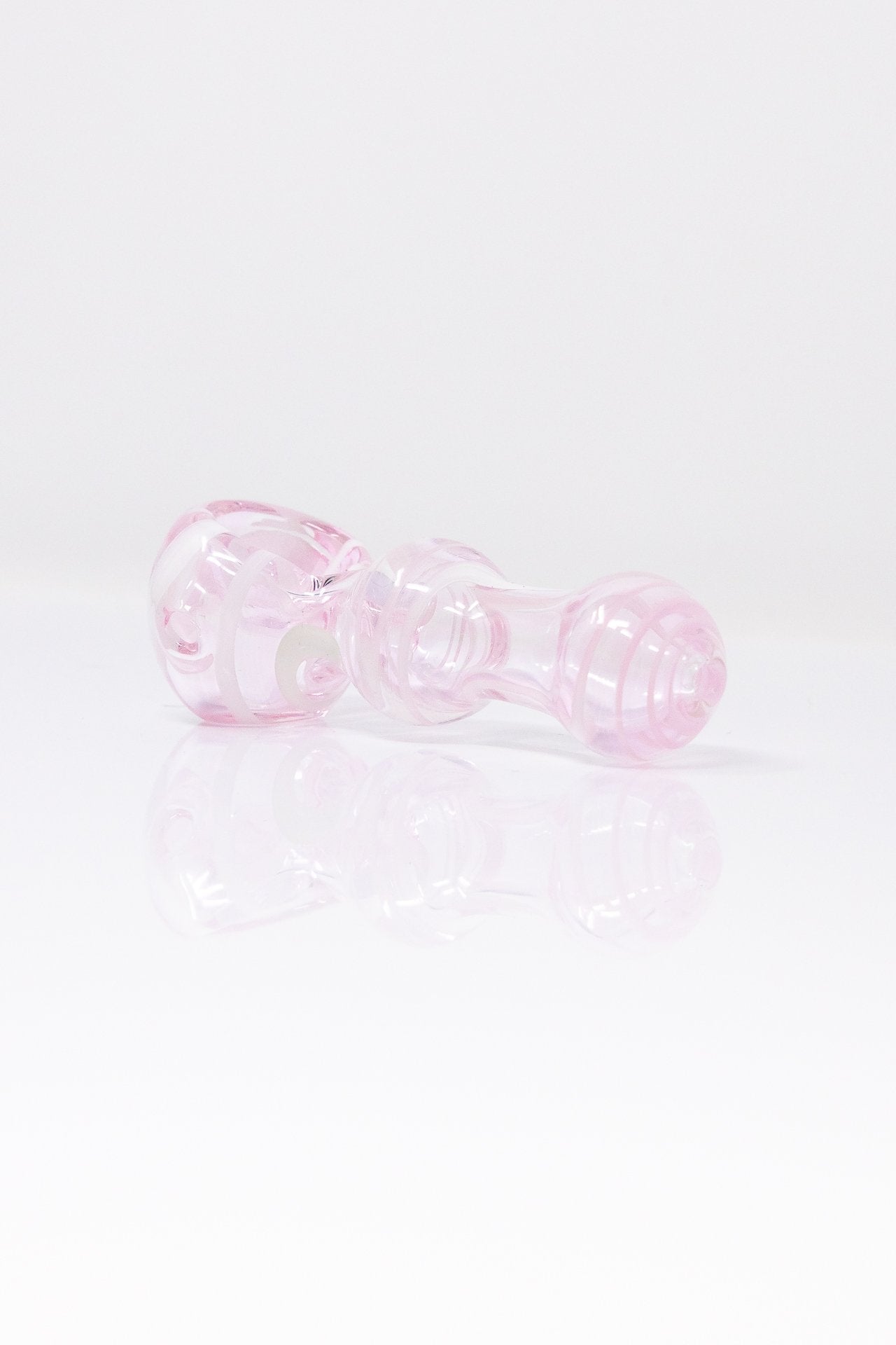 White Smoke 4" Pink Zig Zag Hand Pipe StonedGenie.com Glass Pipes