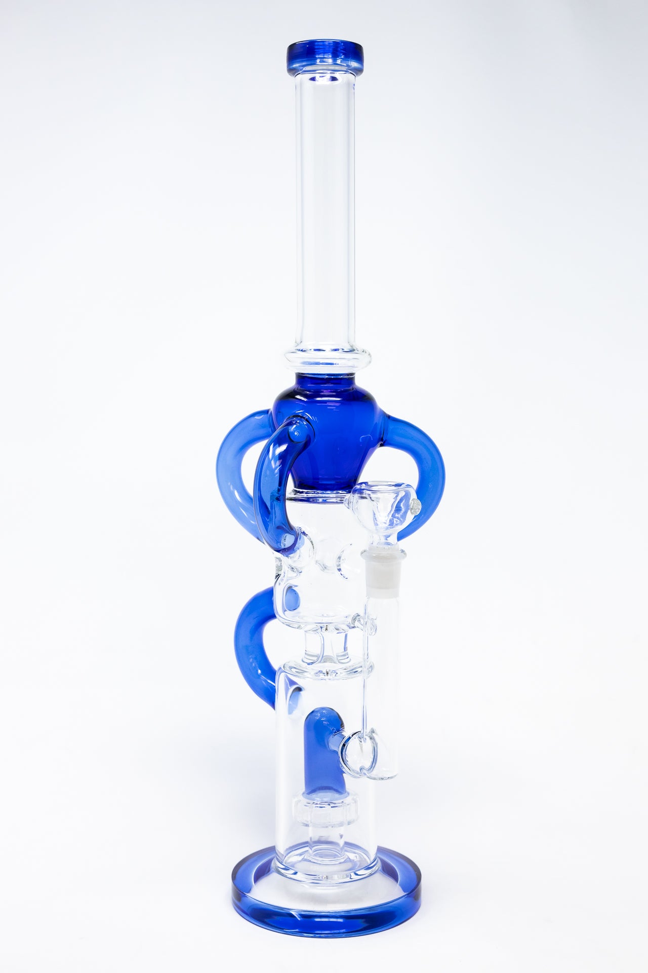 16" Blue Recycler Bong w/ Percolator