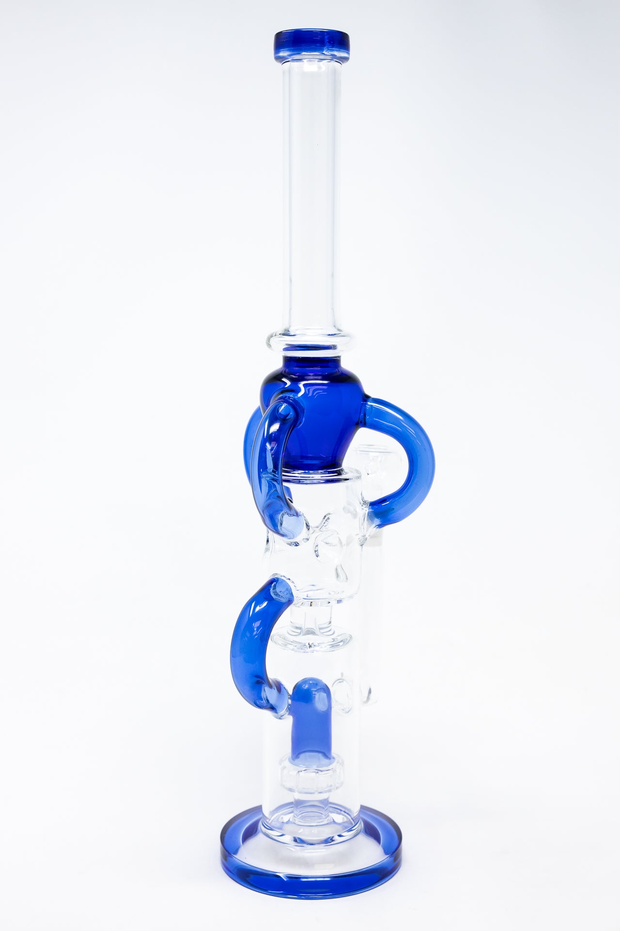 16" Blue Recycler Bong w/ Percolator