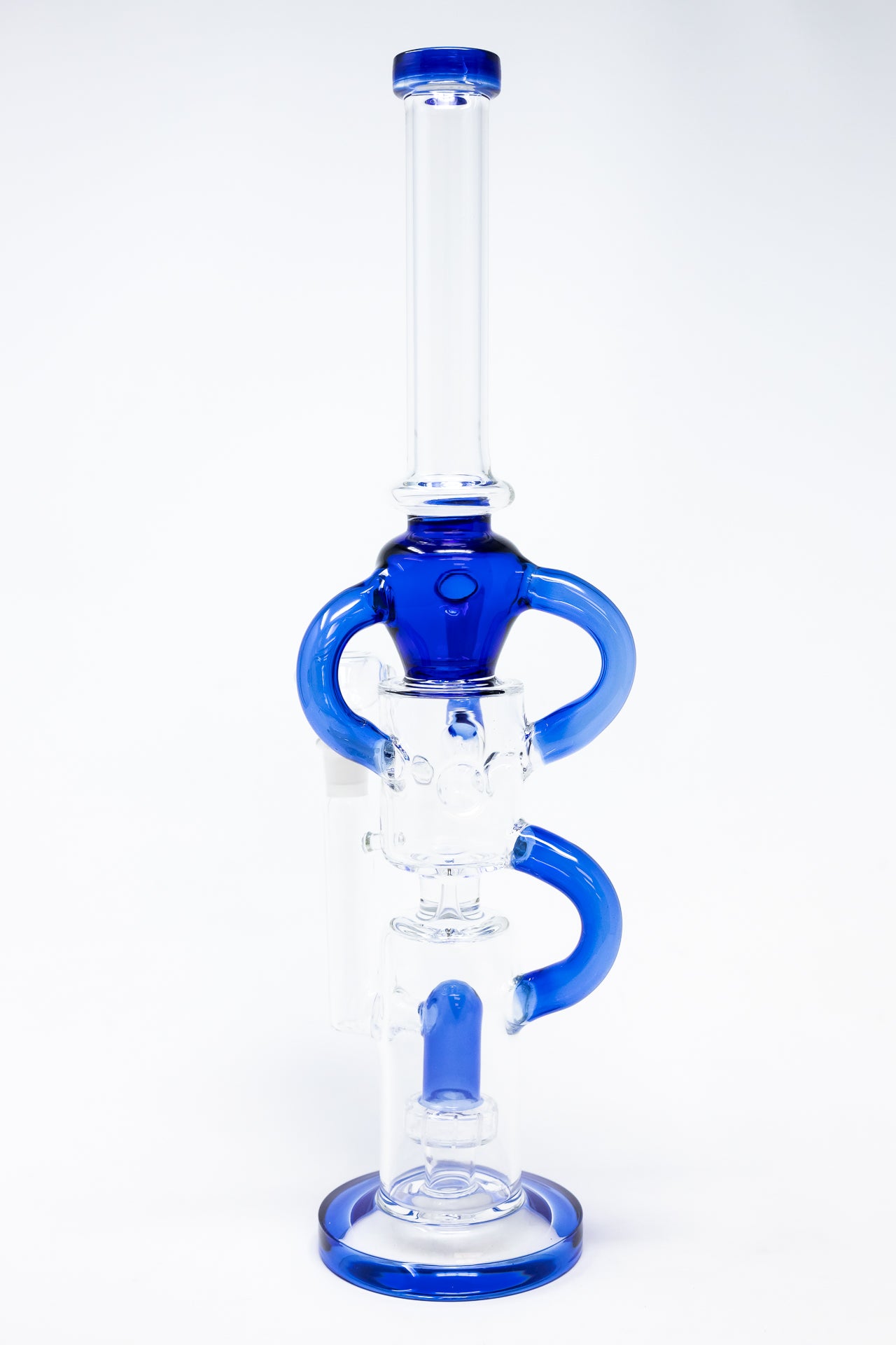 16" Blue Recycler Bong w/ Percolator
