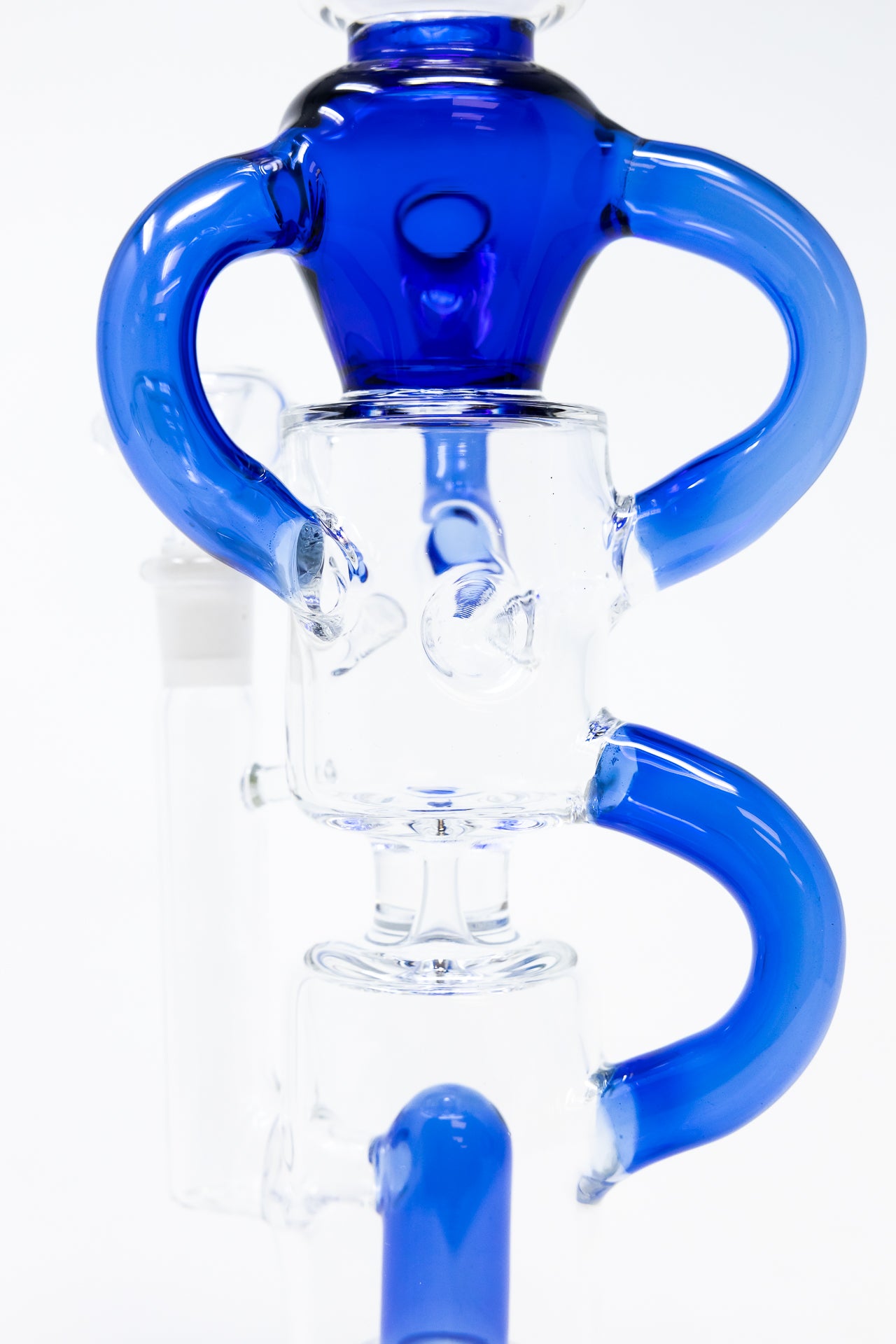 16" Blue Recycler Bong w/ Percolator