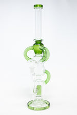16" Green Recycler Bong w/ Percolator