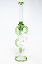 16" Green Recycler Bong w/ Percolator