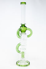 16" Green Recycler Bong w/ Percolator