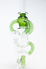 16" Green Recycler Bong w/ Percolator
