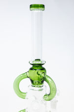 16" Green Recycler Bong w/ Percolator
