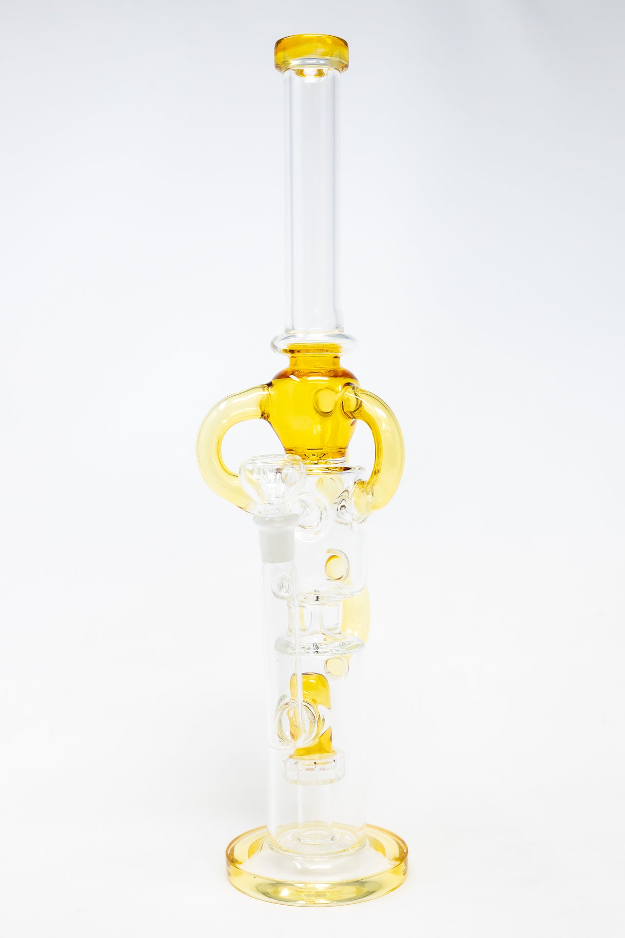 16" Amber Recycler Bong w/ Percolator