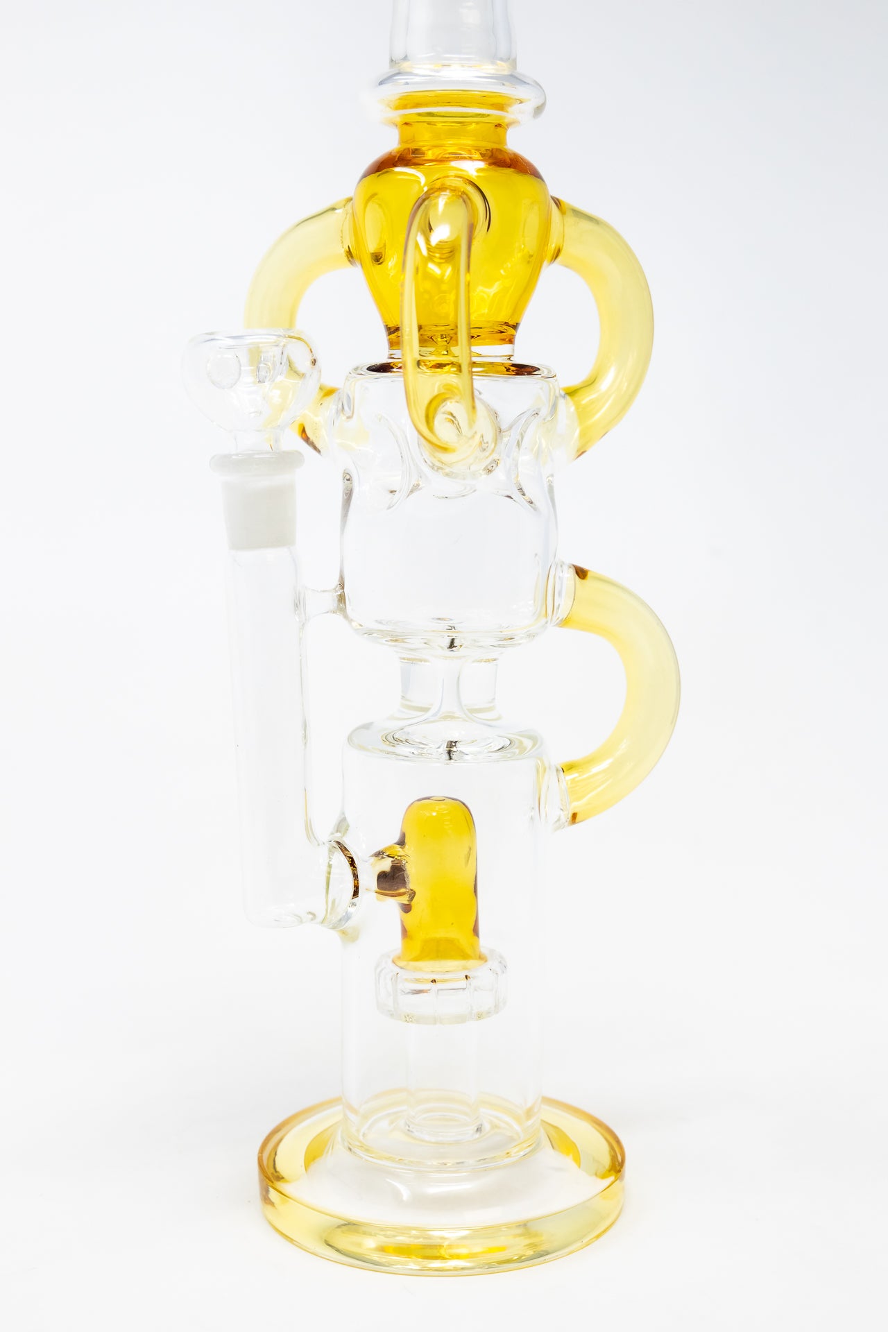16" Amber Recycler Bong w/ Percolator