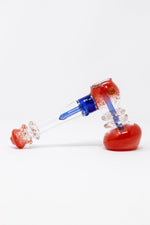 Firebrick 7" Premium Red Glass Hammer Bubbler w/ Percolator