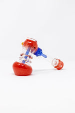 Firebrick 7" Premium Red Glass Hammer Bubbler w/ Percolator StonedGenie.com Bubblers