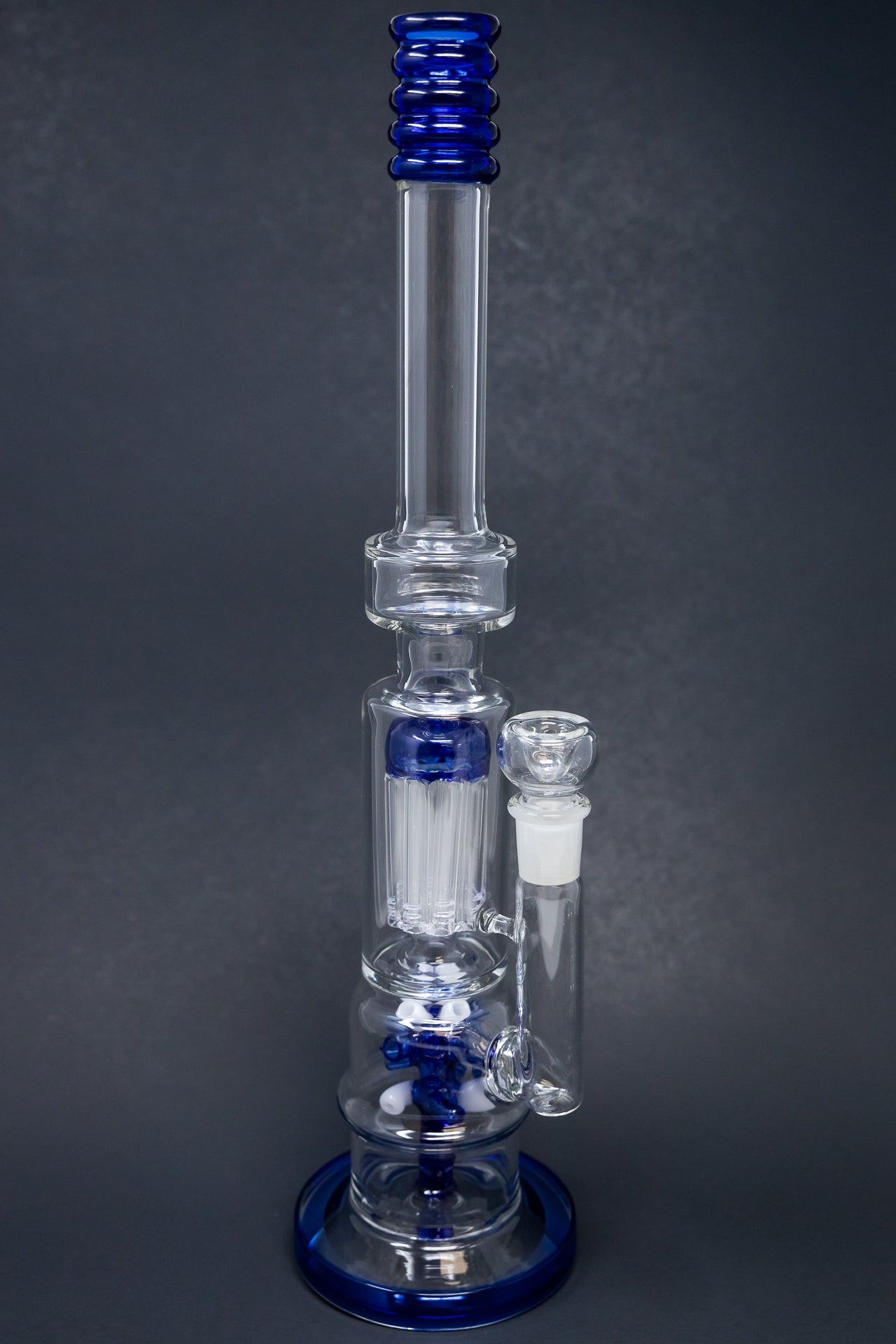 16" Blue Tree & Corona Percolator Bong