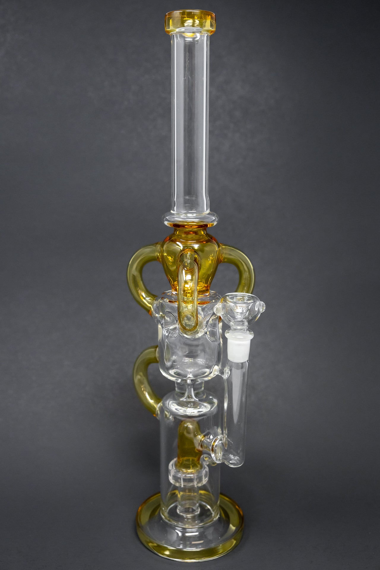 16" Amber Recycler Bong w/ Percolator