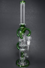 16" Green Recycler Bong w/ Percolator