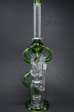 16" Green Recycler Bong w/ Percolator