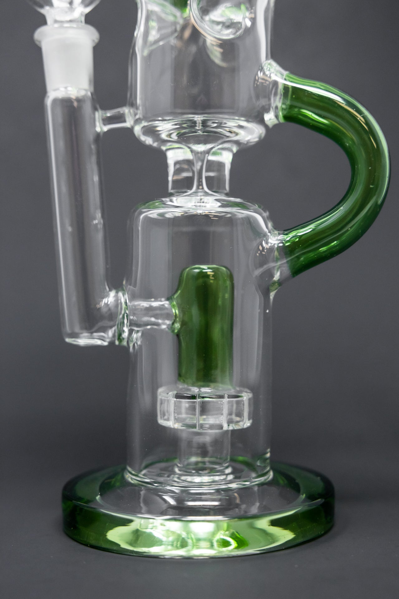 16" Green Recycler Bong w/ Percolator