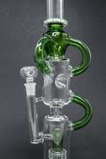 16" Green Recycler Bong w/ Percolator