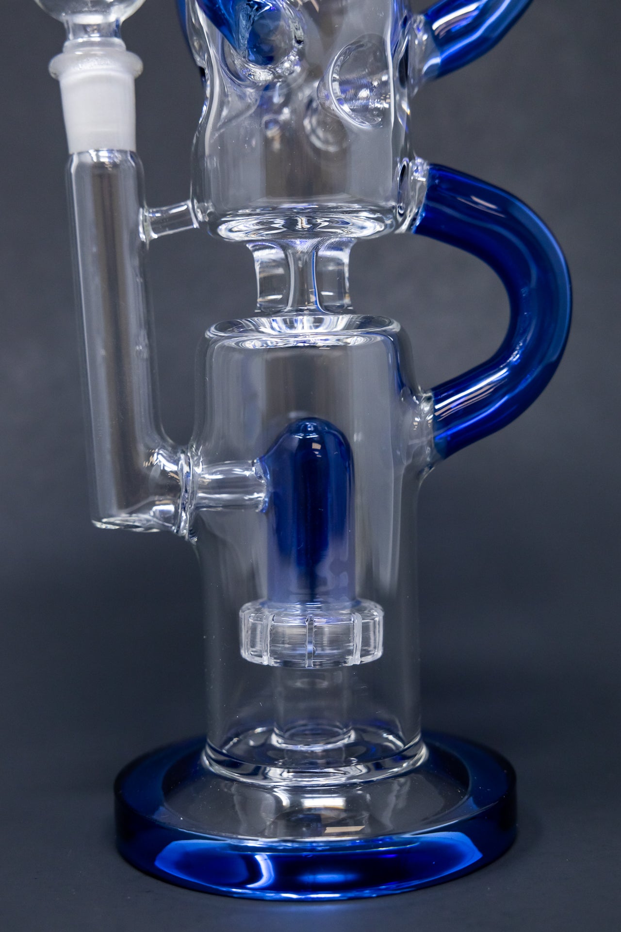 16" Blue Recycler Bong w/ Percolator