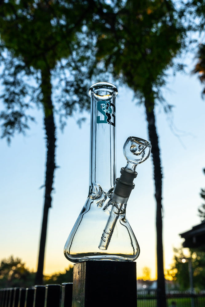 10" Classic Stoned Genie Beaker Base Bong w/ Ice Catcher