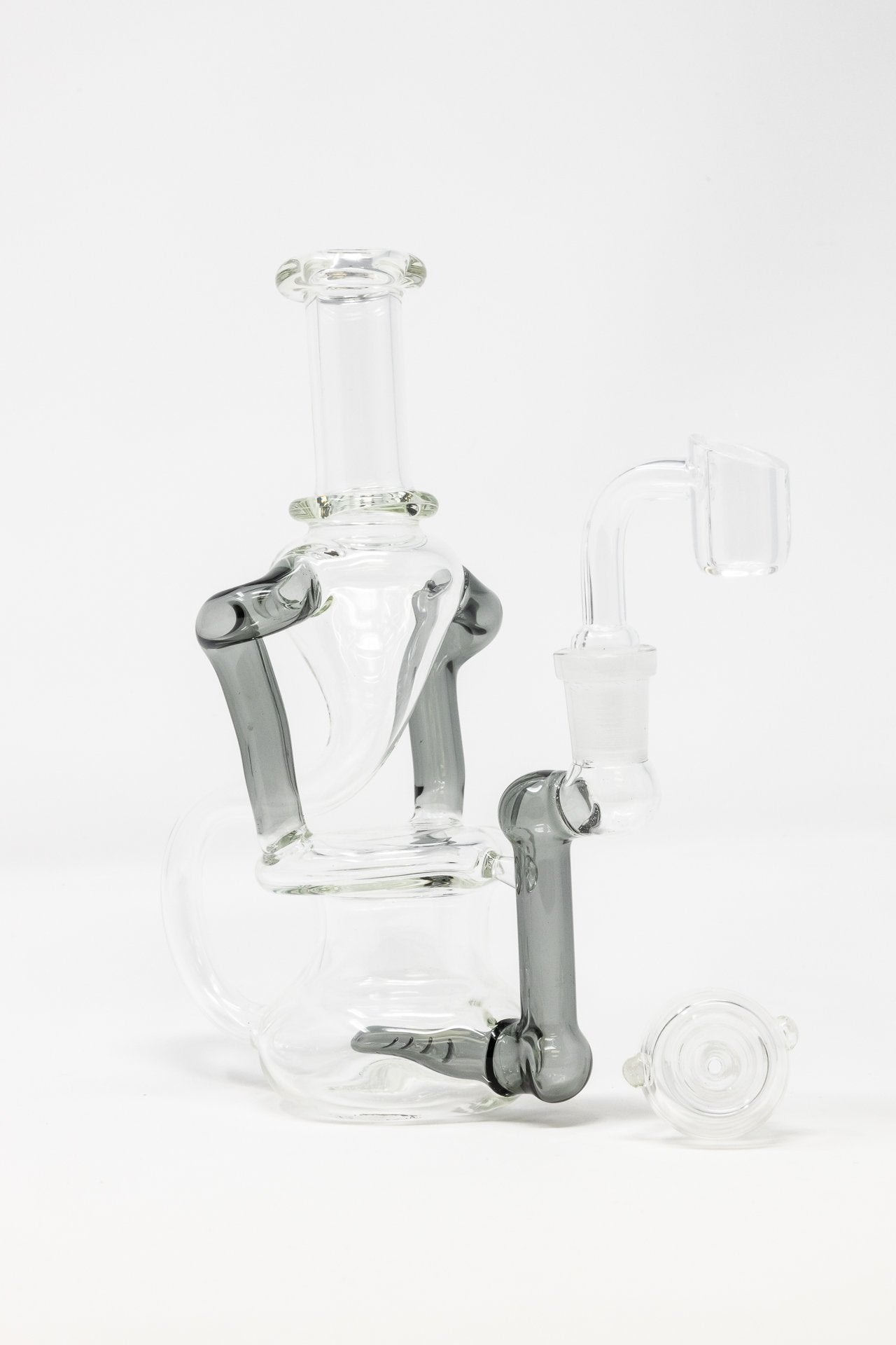 Dark Gray 6" Recycler Dab Rig StonedGenie.com Dab rig