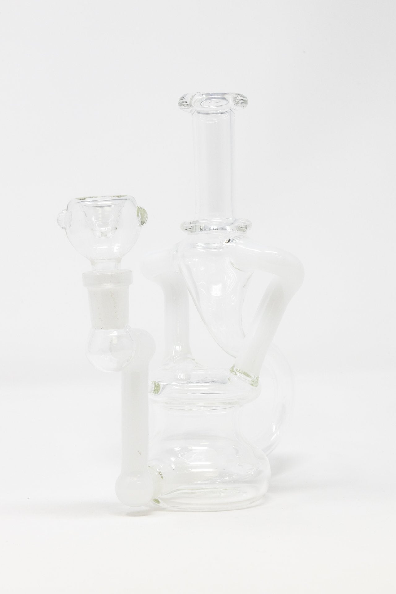 White Smoke 6" Recycler Dab Rig StonedGenie.com Dab rig
