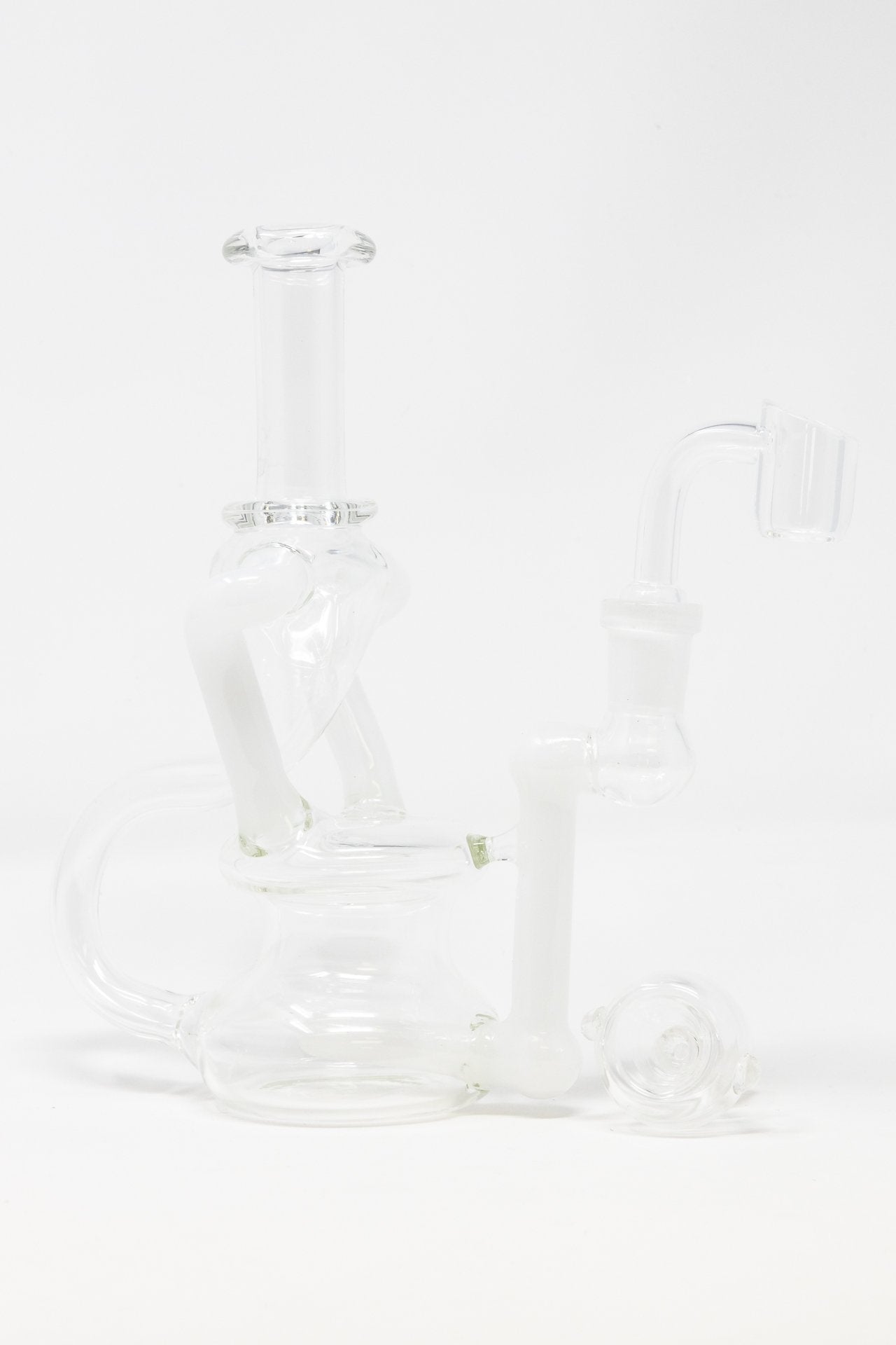 White Smoke 6" Recycler Dab Rig StonedGenie.com Dab rig