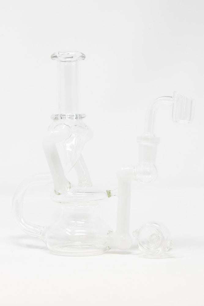 White Smoke 6" Recycler Dab Rig StonedGenie.com Dab rig