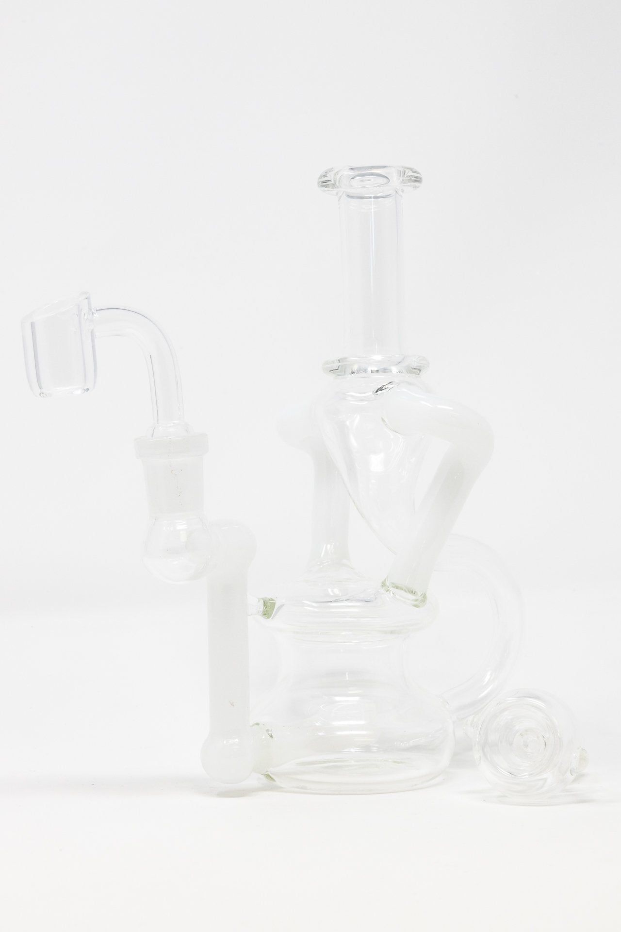 White Smoke 6" Recycler Dab Rig StonedGenie.com Dab rig