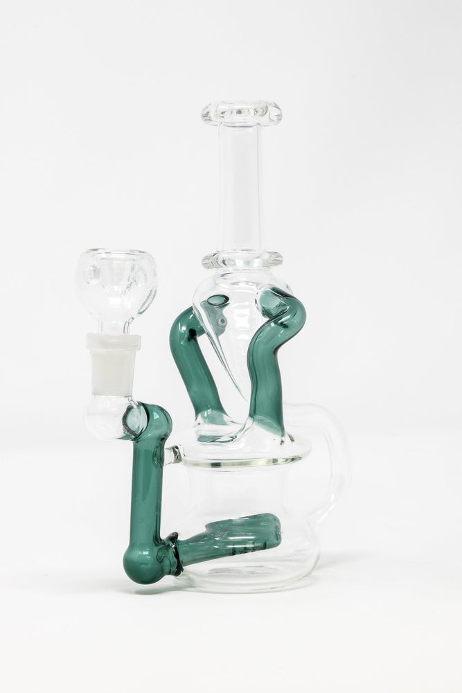 7" Colored Joint Recycler Dab Rig