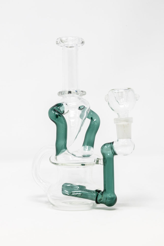 7" Colored Joint Recycler Dab Rig