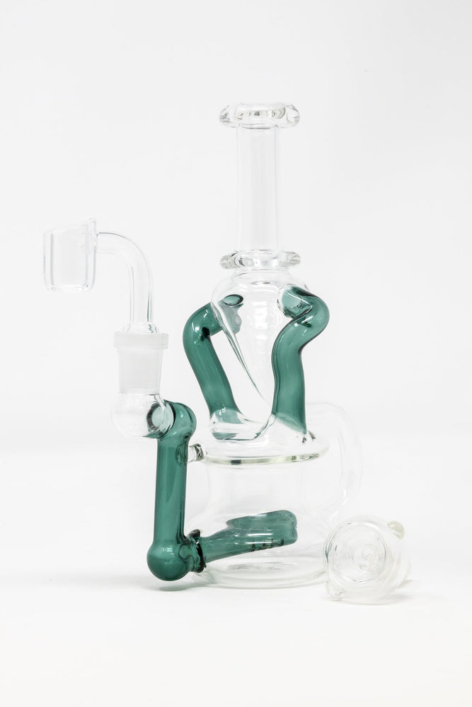 7" Colored Joint Recycler Dab Rig