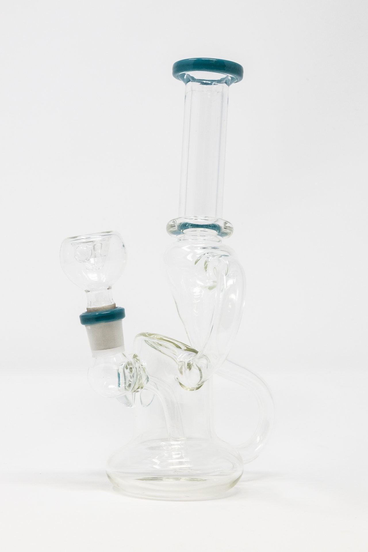 6" Teal Tip Recycler Dab Rig