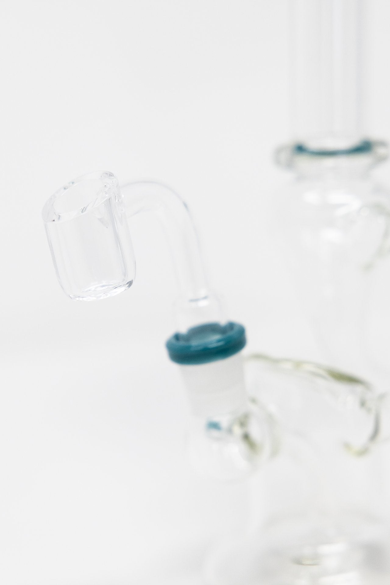 6" Teal Tip Recycler Dab Rig
