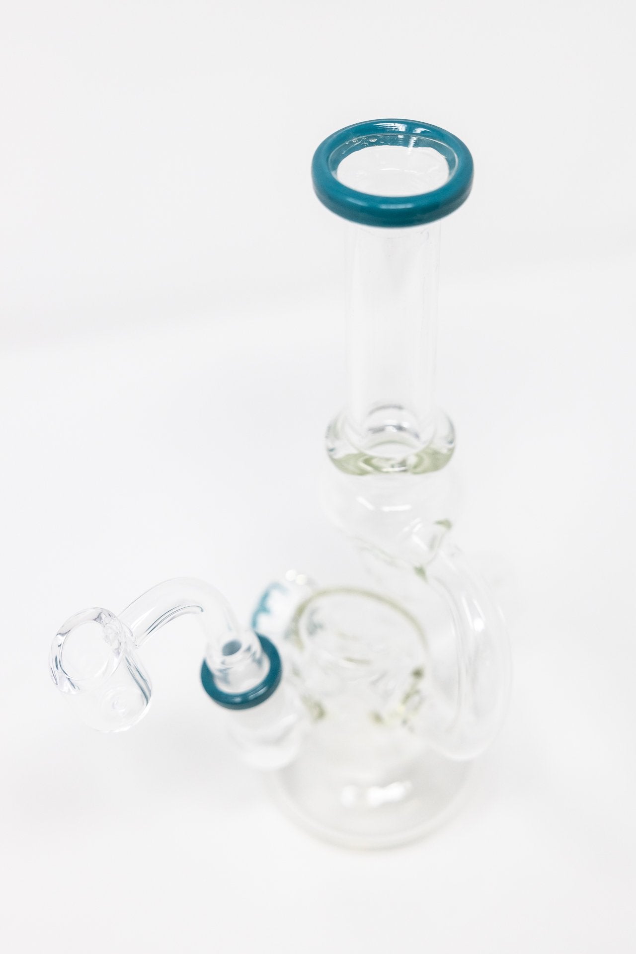 Lavender 6" Teal Tip Recycler Dab Rig StonedGenie.com Dab rig