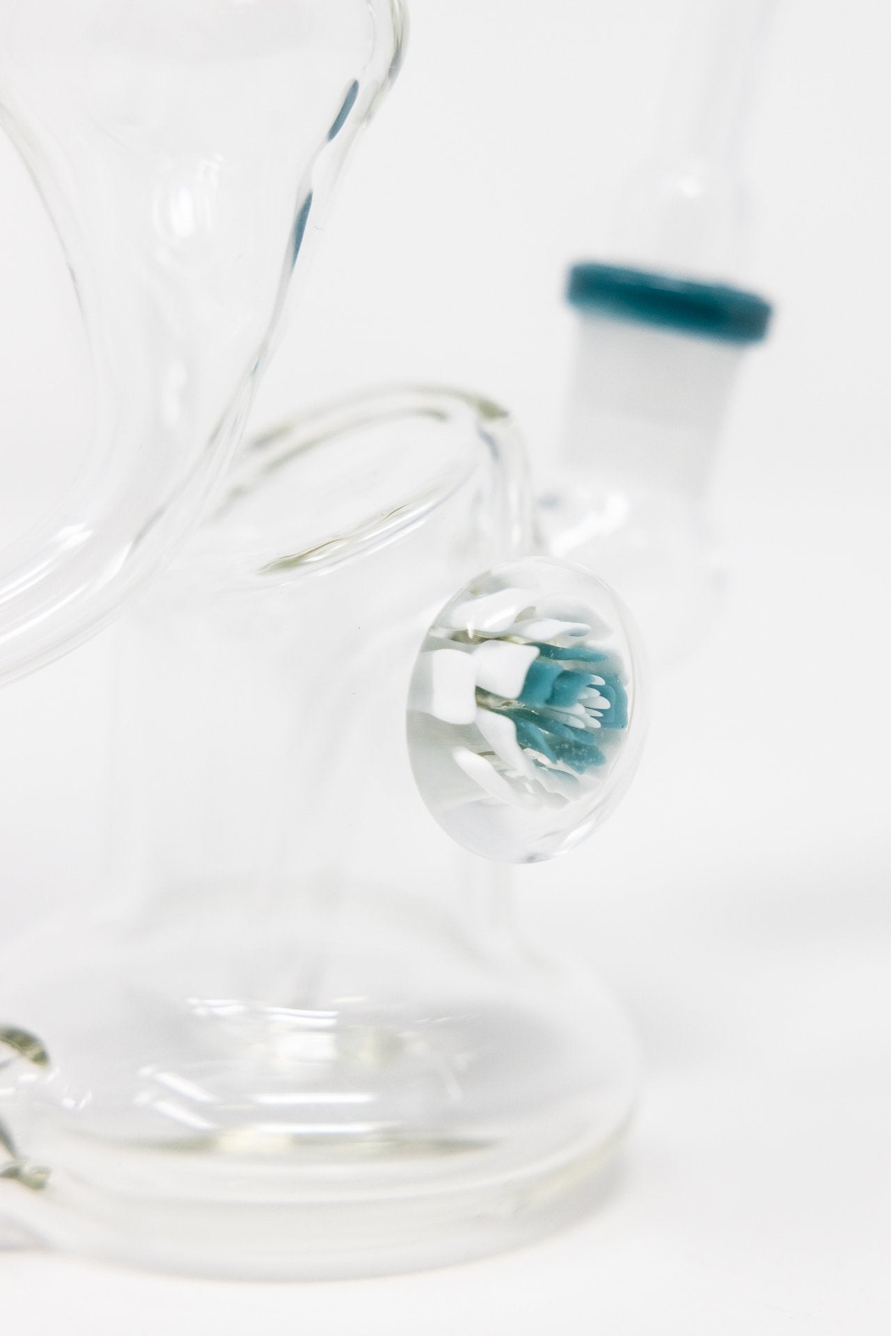 6" Teal Tip Recycler Dab Rig