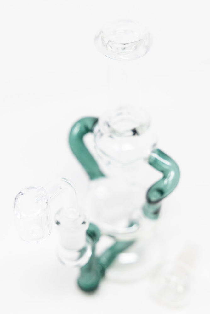 7" Colored Joint Recycler Dab Rig