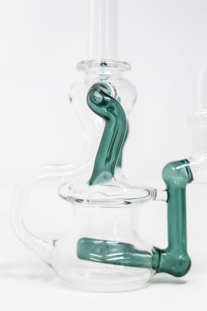 7" Colored Joint Recycler Dab Rig