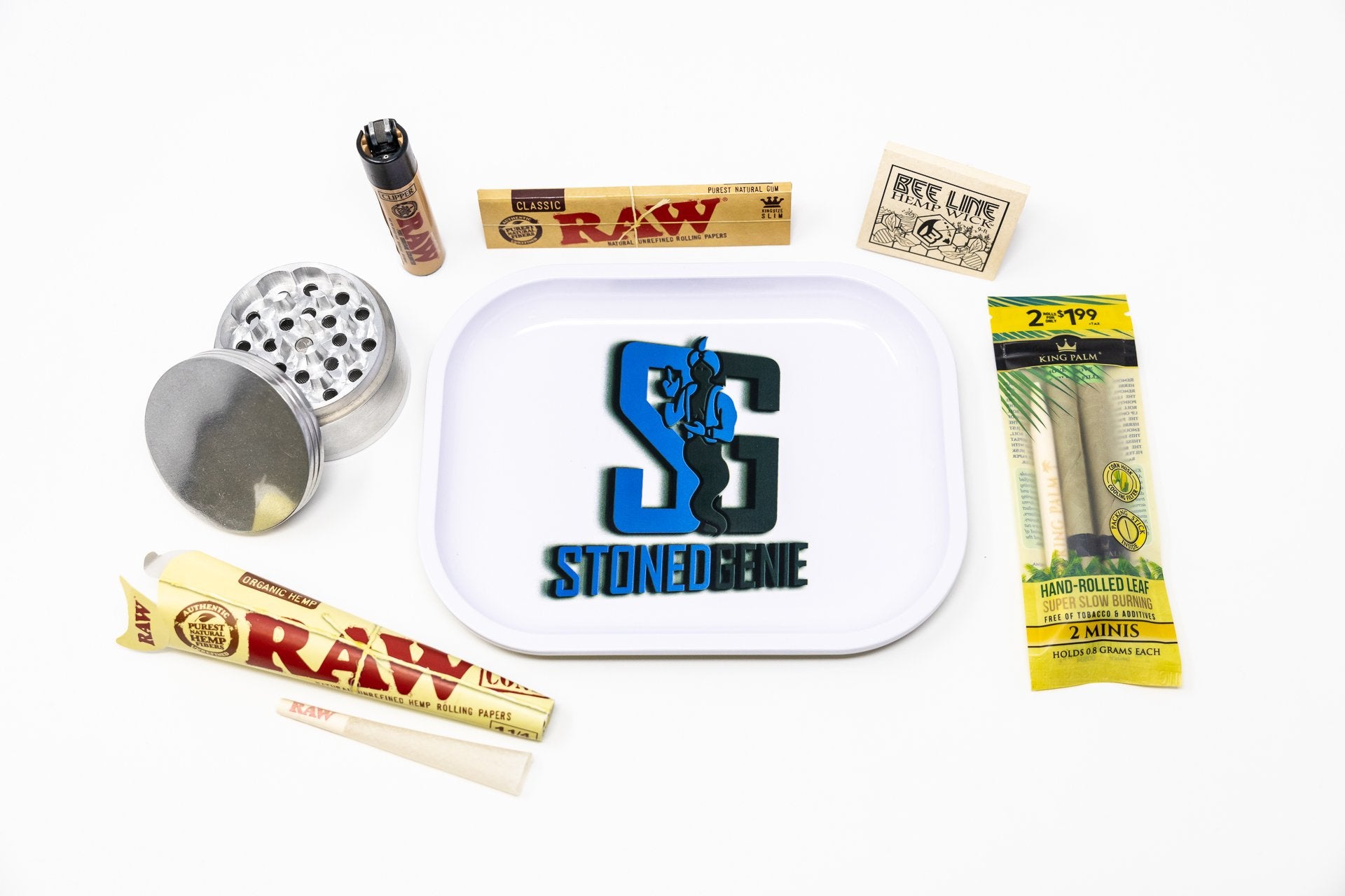 Dark Slate Blue Stoned Genie Rolling Tray Combo Set StonedGenie.com Accessories