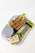 Gray Stoned Genie Rolling Tray Combo Set