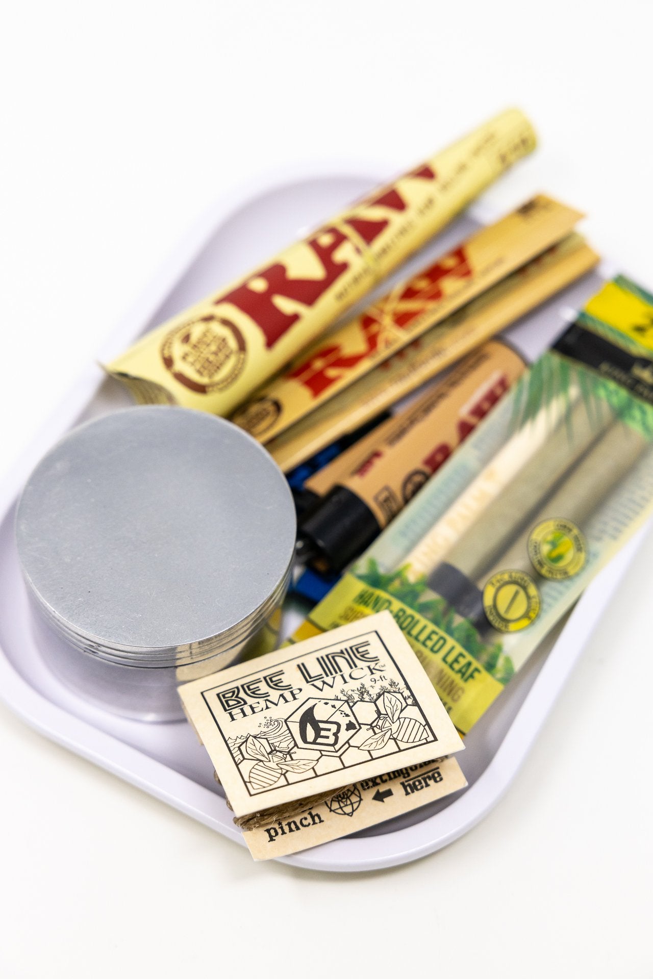 Gray Stoned Genie Rolling Tray Combo Set