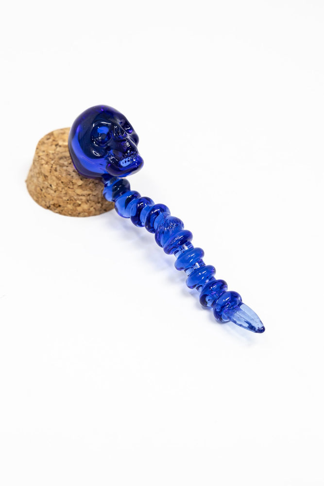 Royal Blue Skull Head Dab Tool StonedGenie.com Accessories