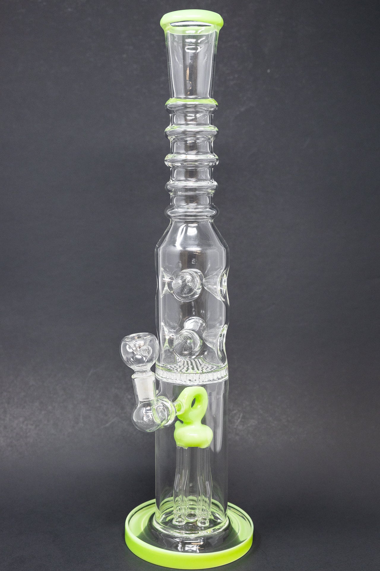 16" Slime Green Jellyfish Honeycomb Bong