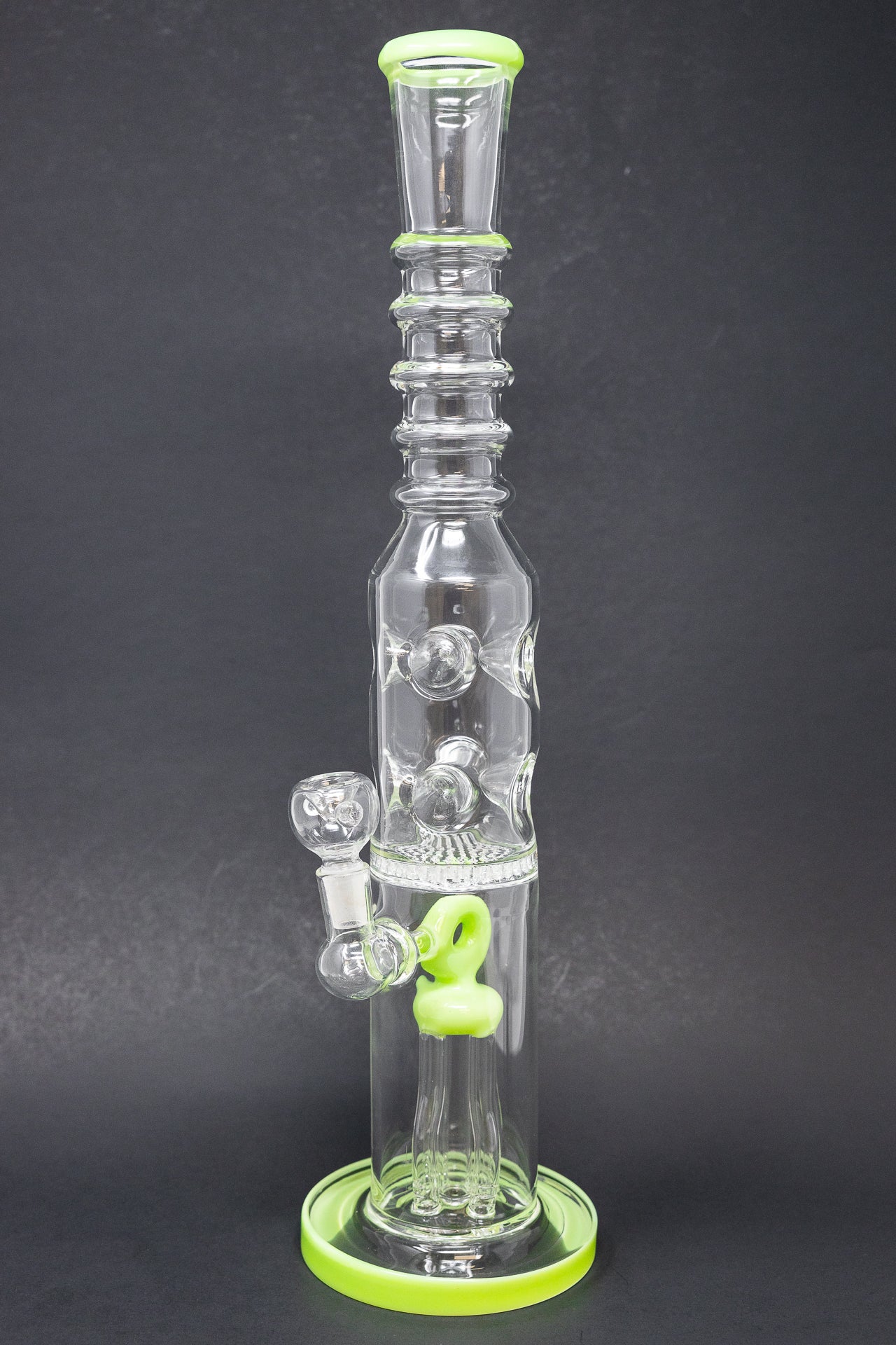 16" Slime Green Jellyfish Honeycomb Bong