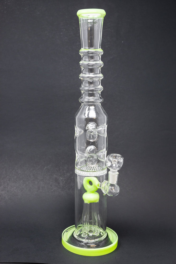 16" Slime Green Jellyfish Honeycomb Bong