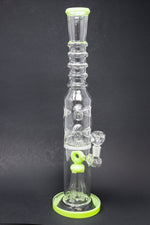 16" Slime Green Jellyfish Honeycomb Bong