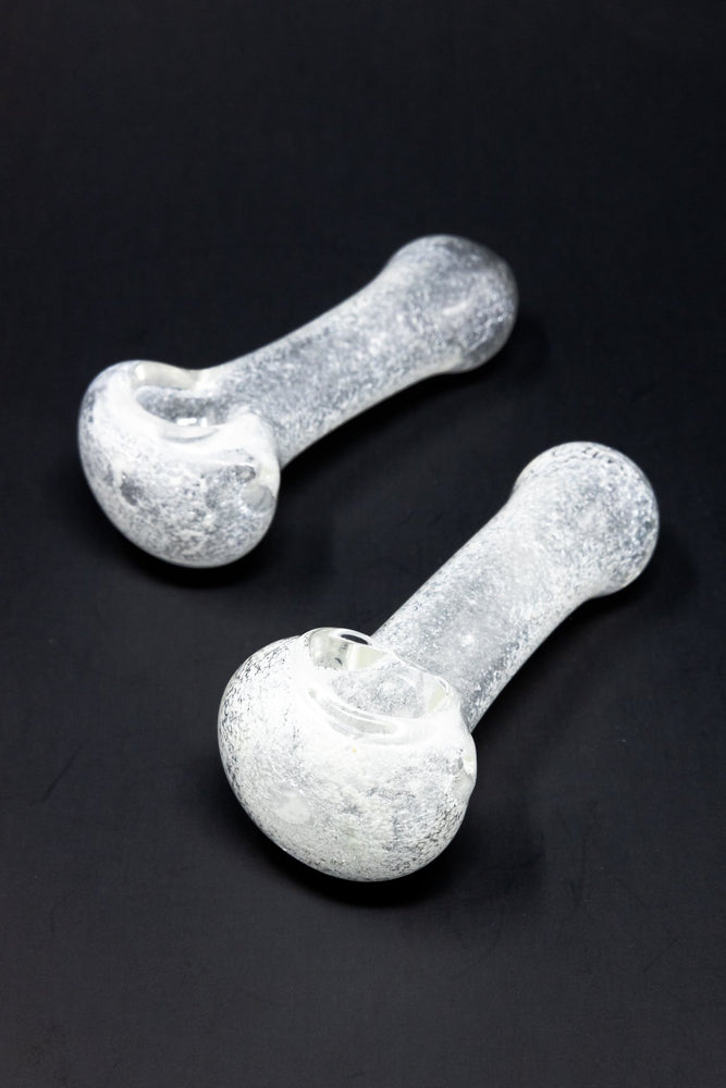 Black 4" Glow in the Dark Spoon Glass Hand Pipe StonedGenie.com Glass Pipes