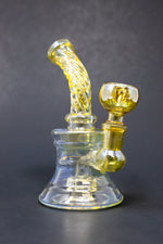 6" Fumed Twisted Shower Bend Bong