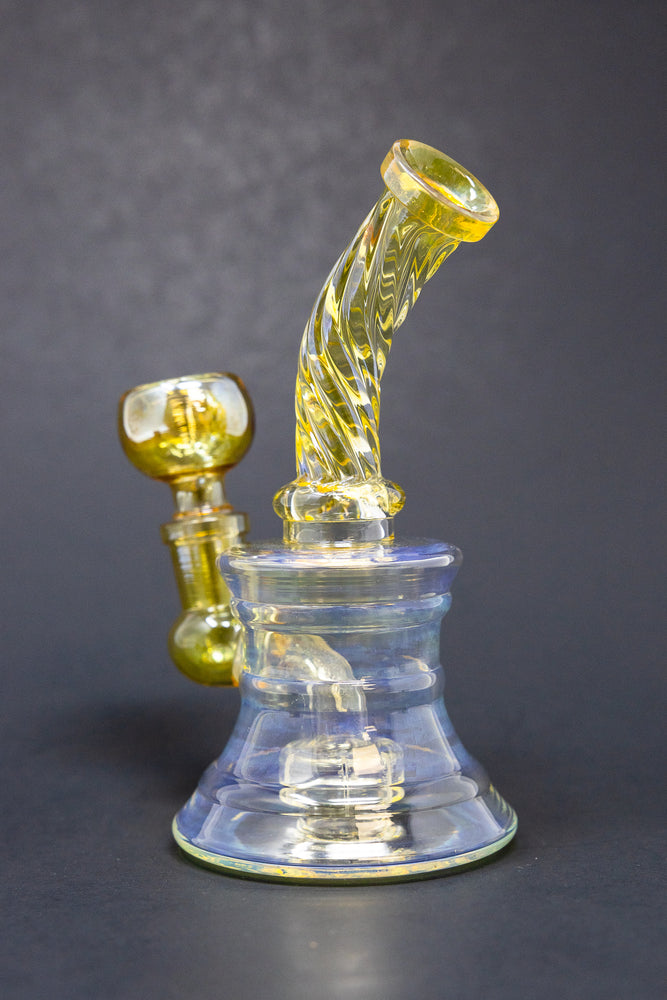 6" Fumed Twisted Shower Bend Bong