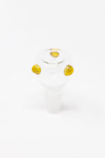 Goldenrod 14mm Male Colored Dot Bowl Pc StonedGenie.com Accessories