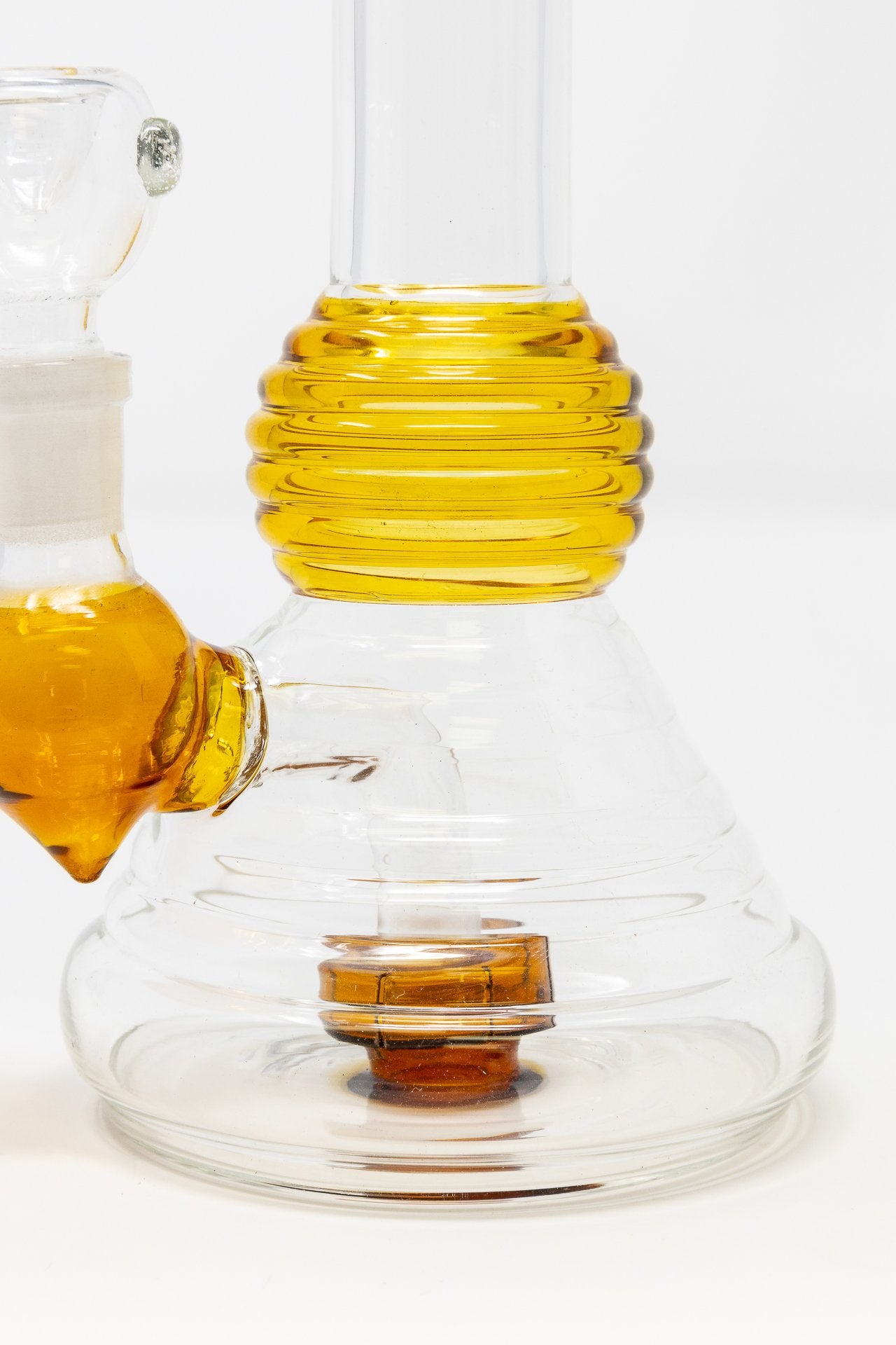 Gold 10” Amber Multi Ring Bong StonedGenie.com Bong