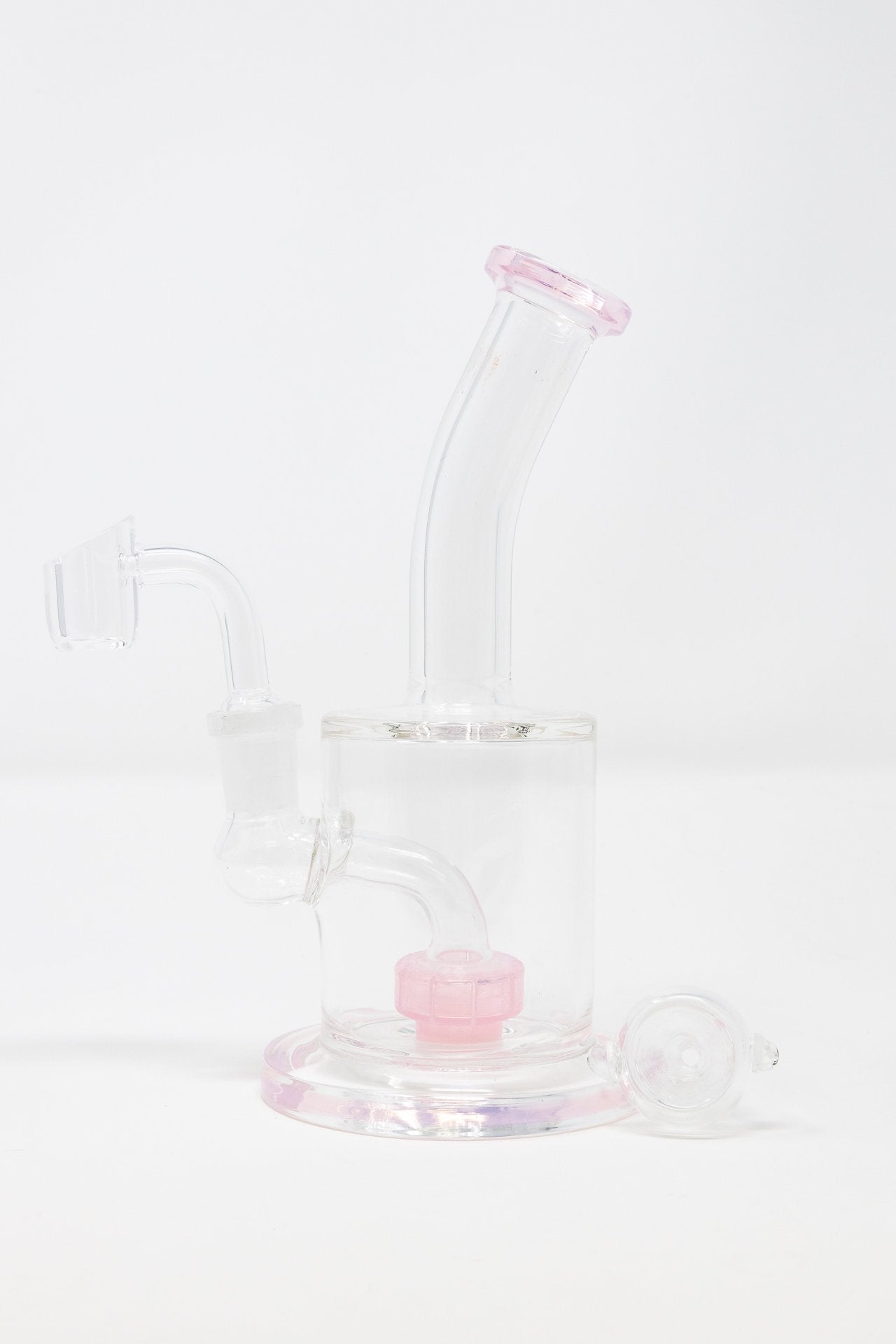 6.5" Flat Base Shower Bend Dab Rig StonedGenie.com